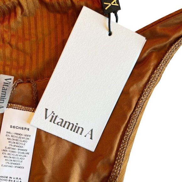 Vitamin A California High-leg Bikini Bottom Thong Size 6 Retail $99 - Picture 8 of 9